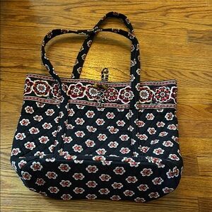 Vera Bradley Floral Black Tote Bag